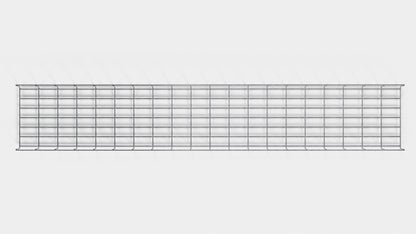 Chemin de câbles longueur 29 cm, profondeur 5 cm, mailles 5 x 10 cm