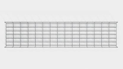 Chemin de câbles longueur 29 cm, profondeur 5 cm, mailles 5 x 10 cm