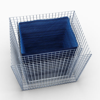 Canteiro elevado quadrado 100 cm x 80 cm x 100 cm (C x A x P), tamanho da malha 5 x 5 cm, espessura da parede 10 cm