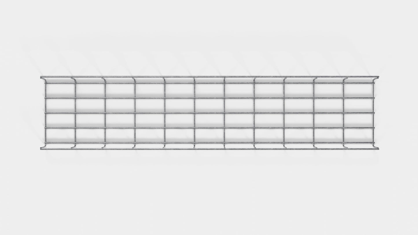 Altezza del traliccio 110 cm, profondità 5 cm, dimensione delle maglie 5 x 10 cm