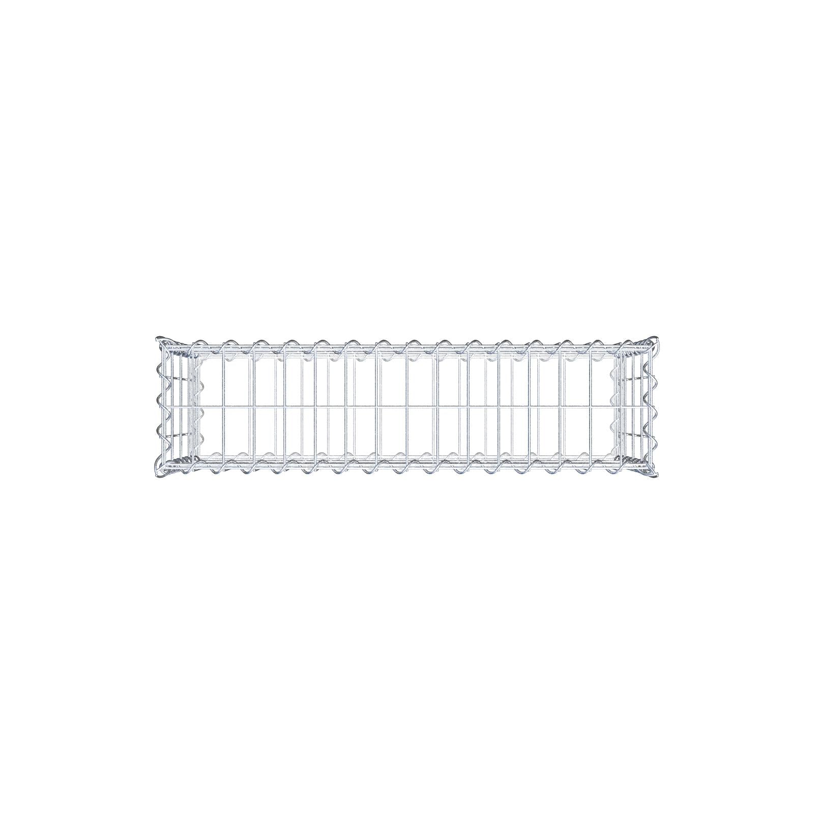 Gabion 80 cm x 40 cm x 20 cm (L x H x D), maskestørrelse 5 cm x 10 cm, spiral