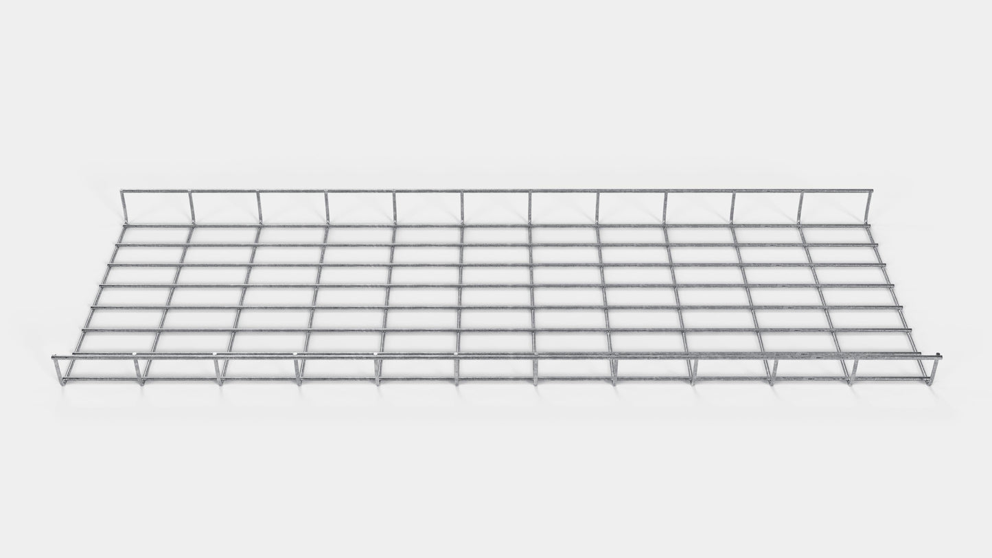 Altezza del traliccio 110 cm, profondità 5 cm, dimensione delle maglie 5 x 10 cm