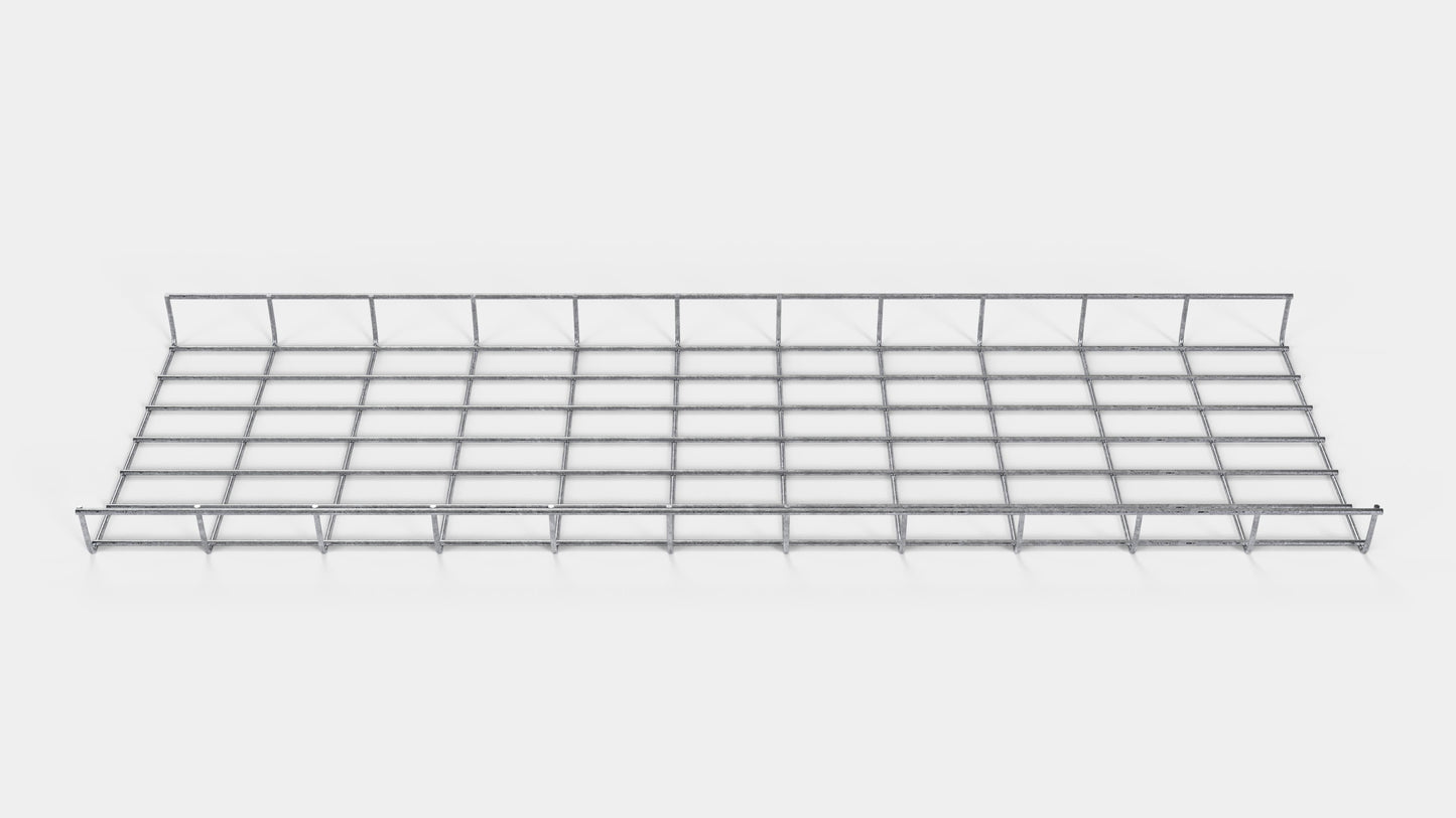 Altezza del traliccio 110 cm, profondità 5 cm, dimensione delle maglie 5 x 10 cm