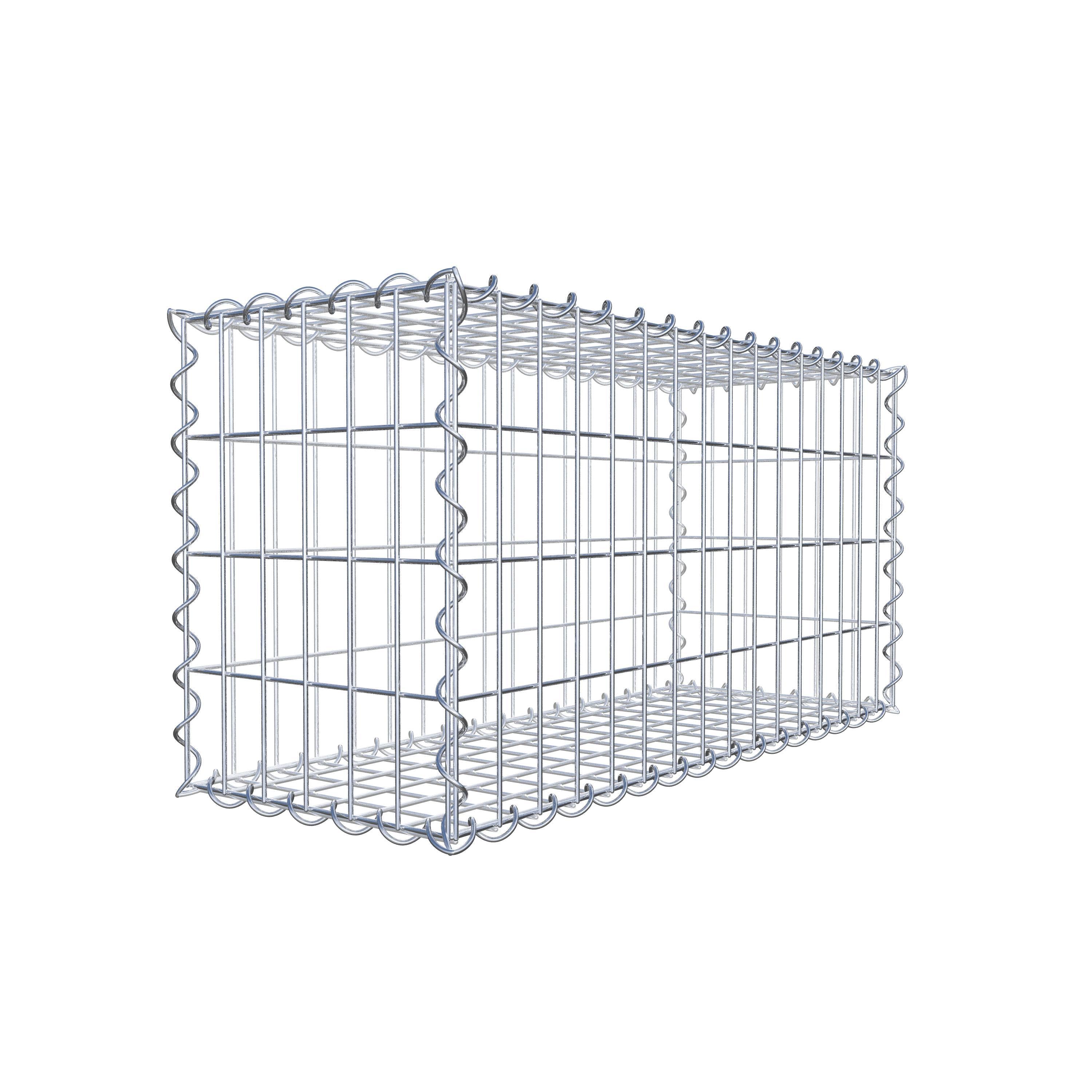 Gabion 80 cm x 40 cm x 30 cm (L x H x D), maskestørrelse 5 cm x 10 cm, spiral