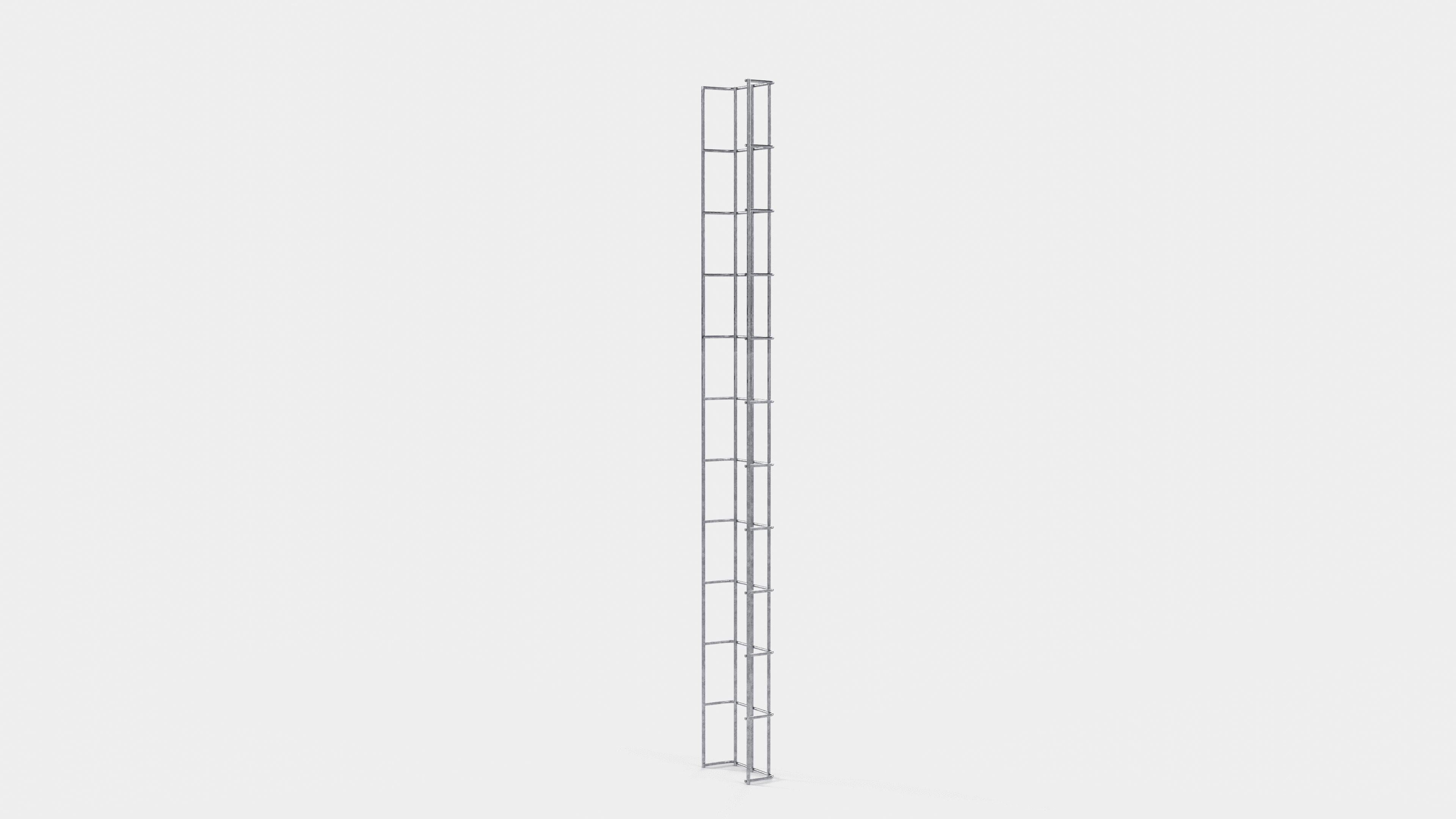 Altezza canalina 110 cm, profondità 5 cm, dimensione maglia 5 x 10 cm