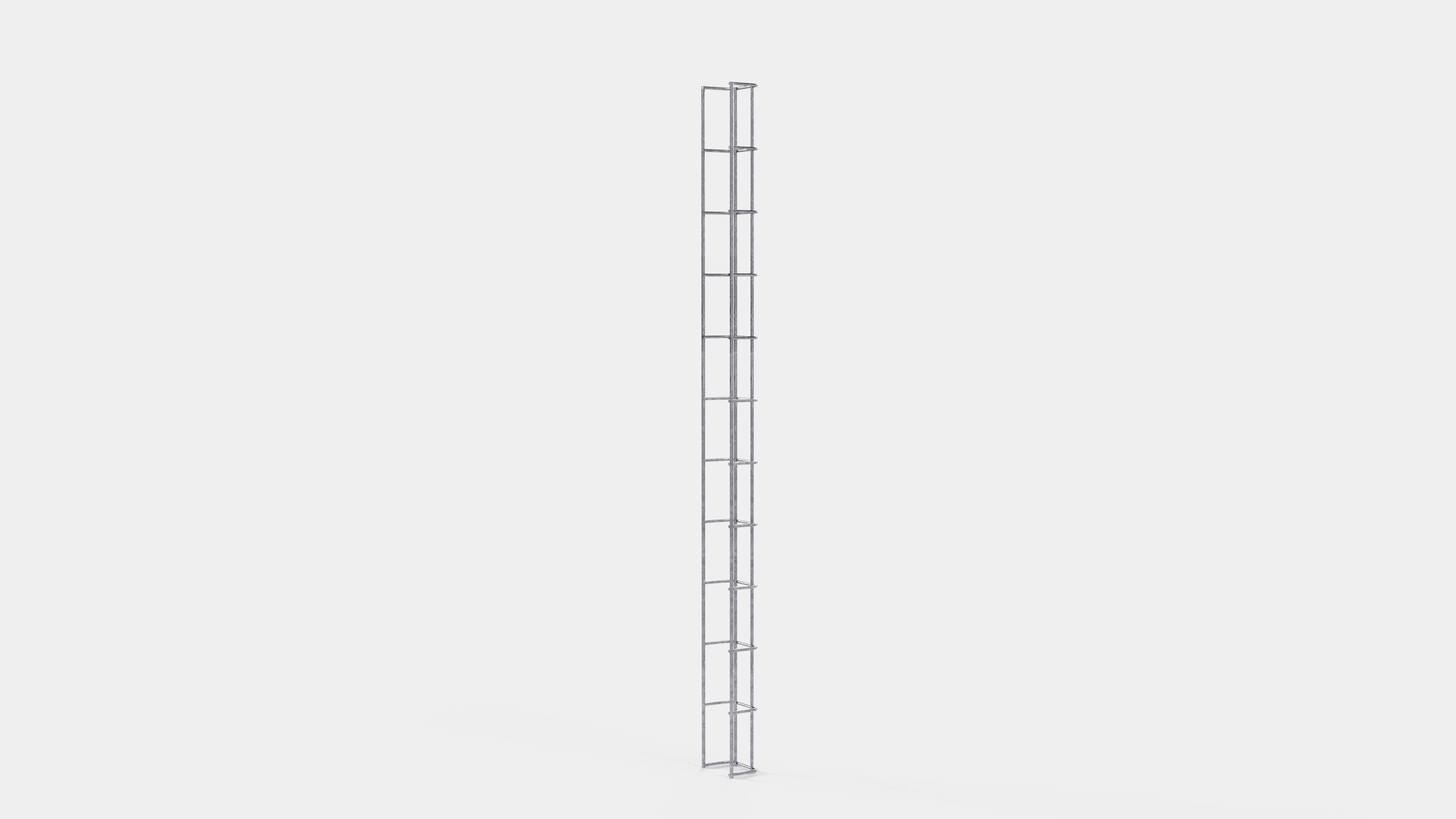 Altezza canalina 110 cm, profondità 5 cm, dimensione maglia 5 x 10 cm