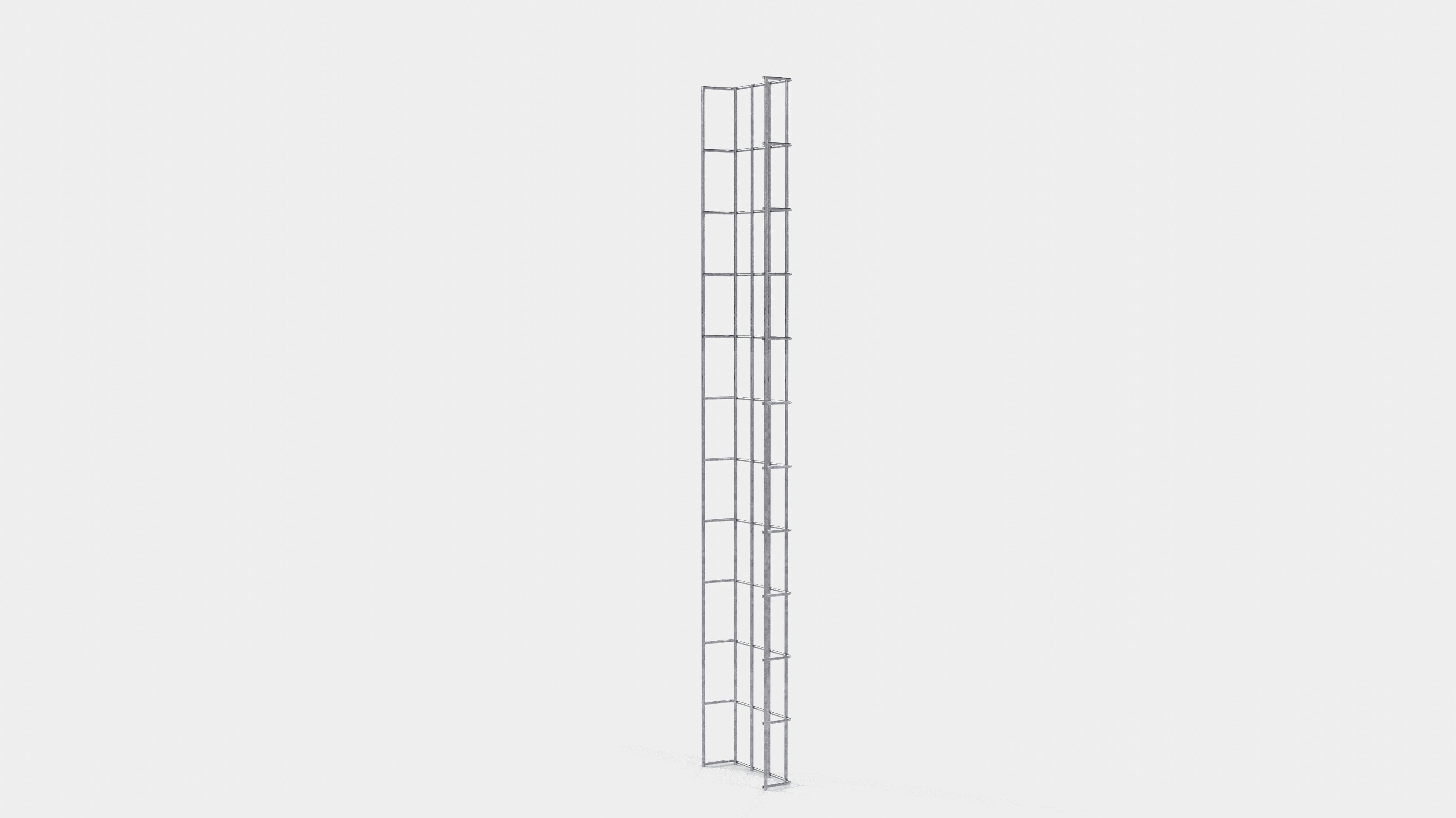 Altezza canalina 110 cm, profondità 5 cm, dimensione maglia 5 x 10 cm