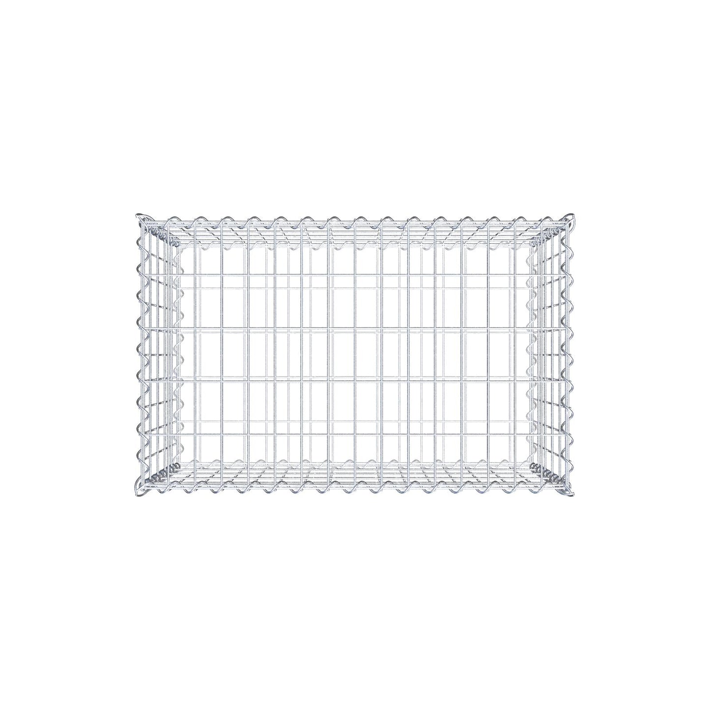 Gavión 80 cm x 50 cm x 50 cm (Largo x Alto x Fondo), tamaño de malla 5 cm x 10 cm, espiral