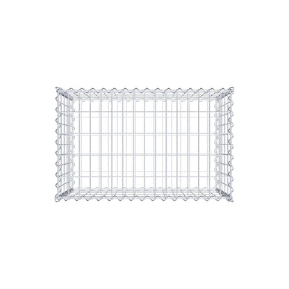 Gavión 80 cm x 50 cm x 50 cm (Largo x Alto x Fondo), tamaño de malla 5 cm x 10 cm, espiral