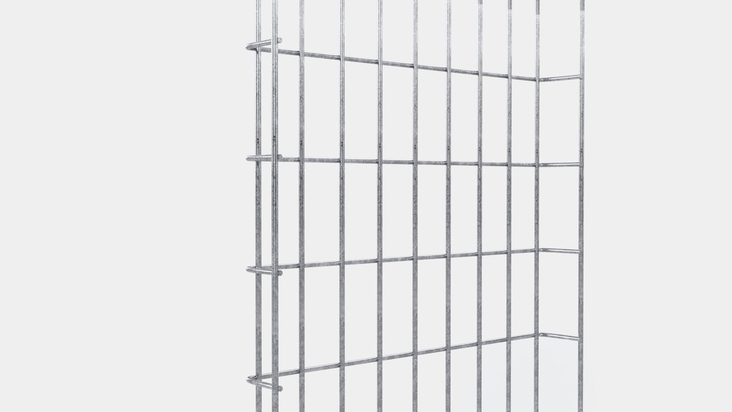 Altezza del traliccio 110 cm, profondità 5 cm, dimensione delle maglie 5 x 10 cm