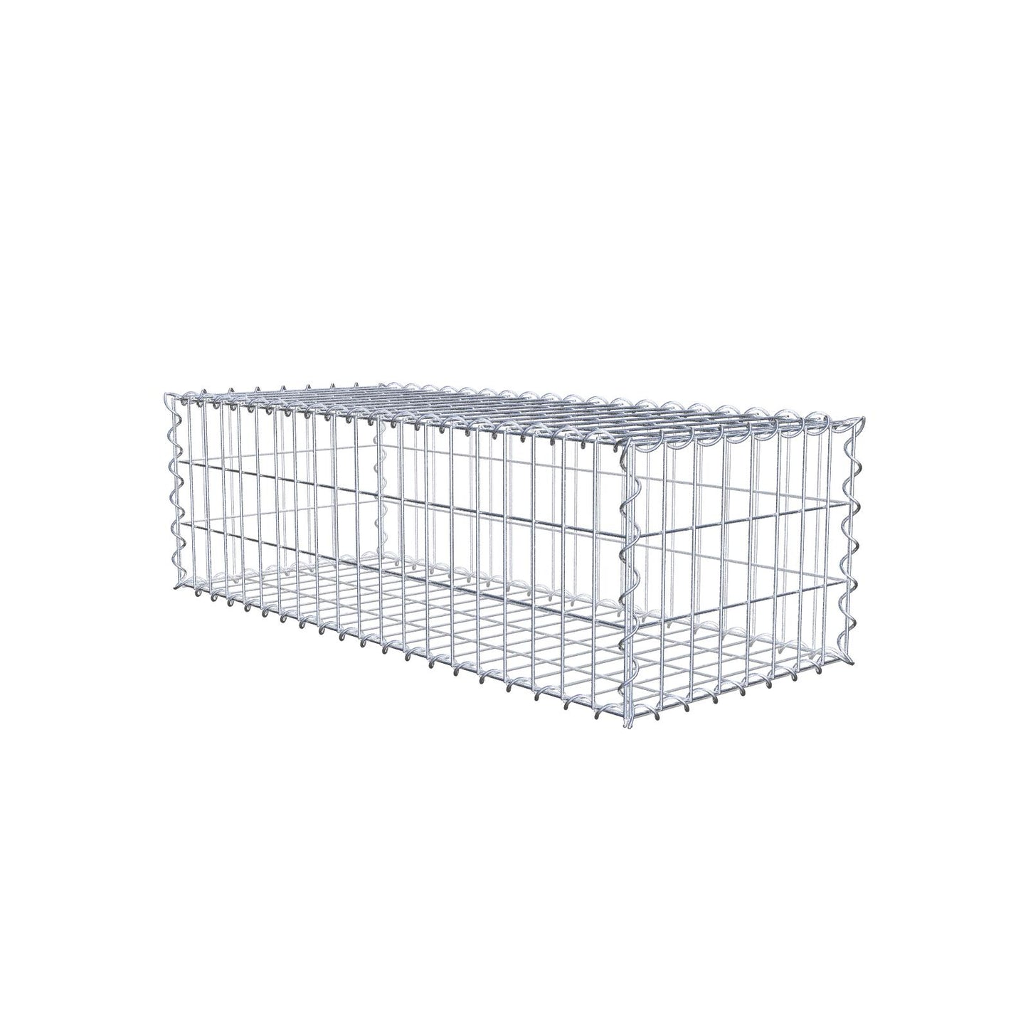 Gabbione 100 cm x 30 cm x 40 cm (L x H x P), maglia 5 cm x 10 cm, spirale
