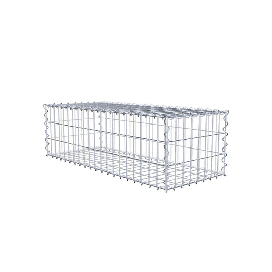 Gabion 100 cm x 30 cm x 40 cm (L x H x D), maskstorlek 5 cm x 10 cm, spiral