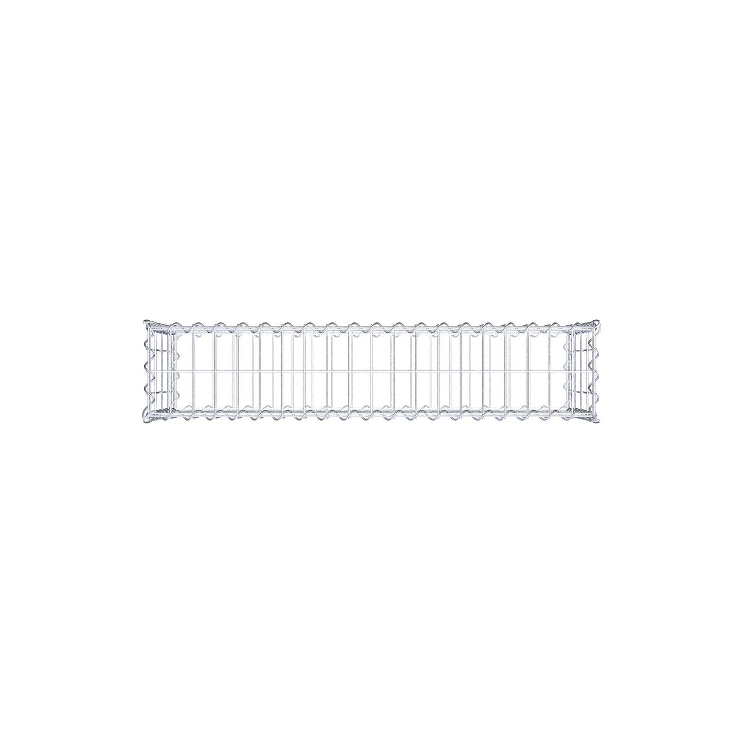 Gabião 100 cm x 40 cm x 20 cm (C x A x P), malhagem 5 cm x 10 cm, espiral