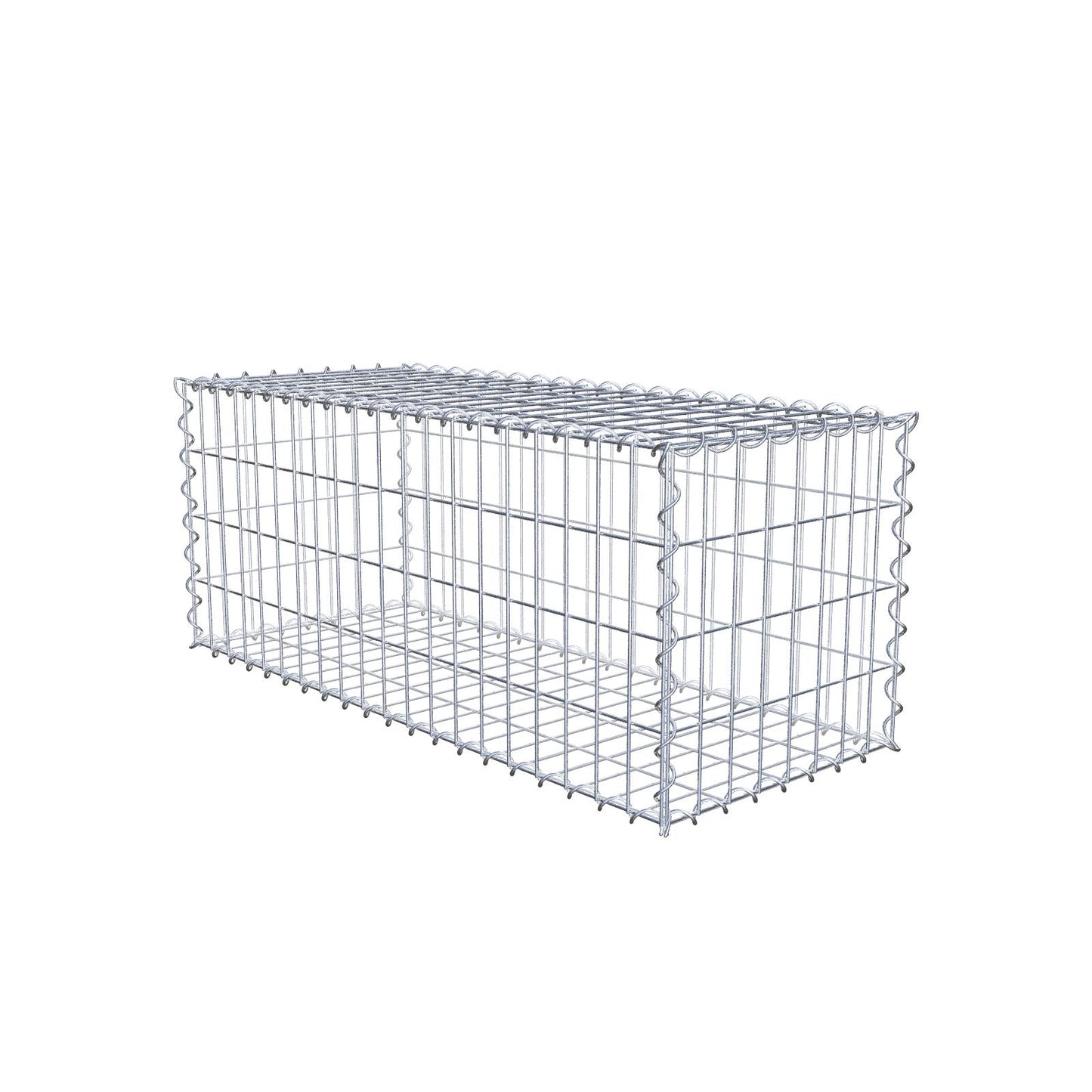 Gabion 100 cm x 40 cm x 40 cm (L x H x P), mailles 5 cm x 10 cm, spirale