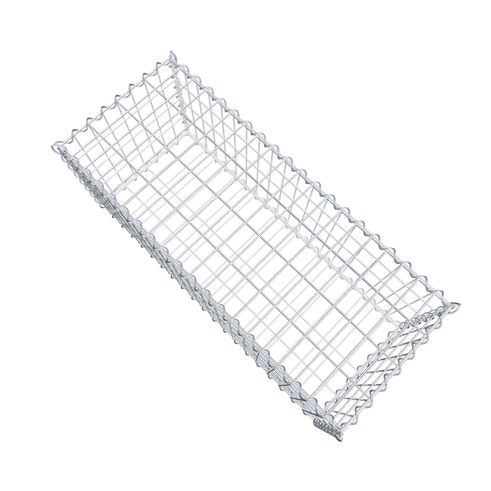 Gabião 100 cm x 40 cm x 40 cm (C x A x P), malhagem 5 cm x 10 cm, espiral