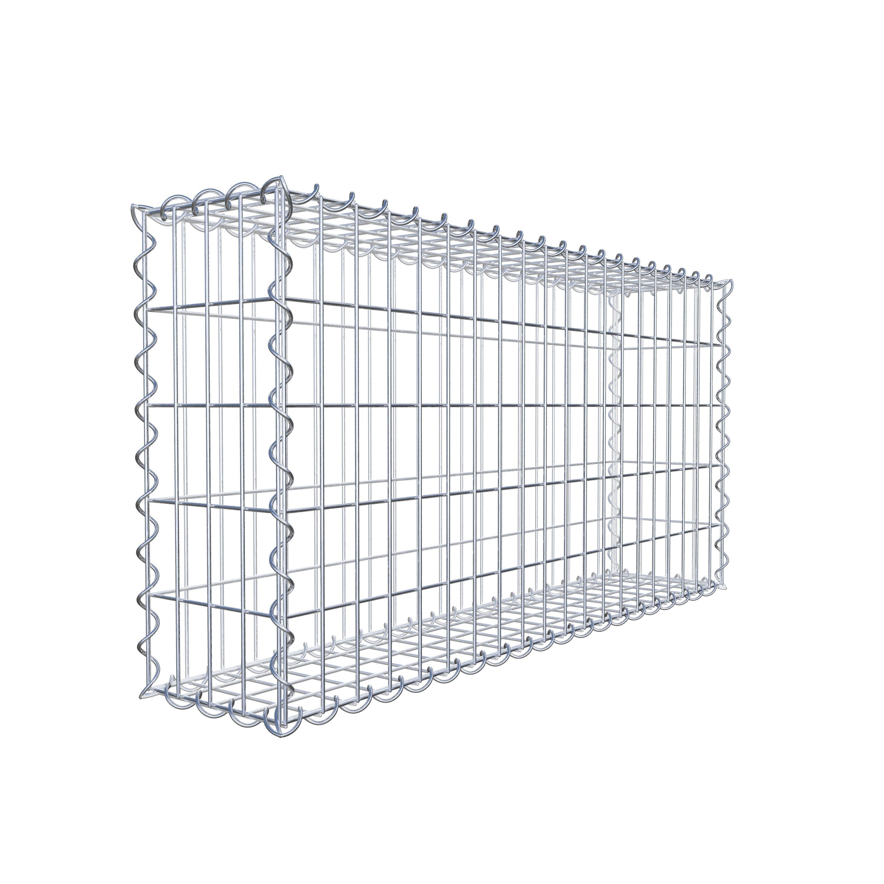 Schanskorf 100 cm x 50 cm x 20 cm (L x H x D), maaswijdte 5 cm x 10 cm, spiraalvormig