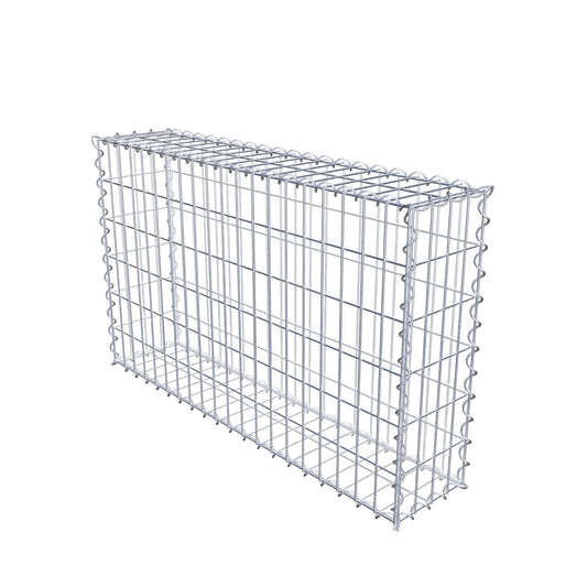 Gavión 100 cm x 60 cm x 20 cm (largo x alto x profundidad), tamaño de malla 5 cm x 10 cm, espiral