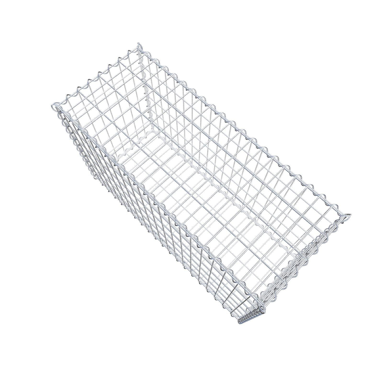 Gabion 100 cm x 60 cm x 40 cm (L x H x D), maskestørrelse 5 cm x 10 cm, spiral