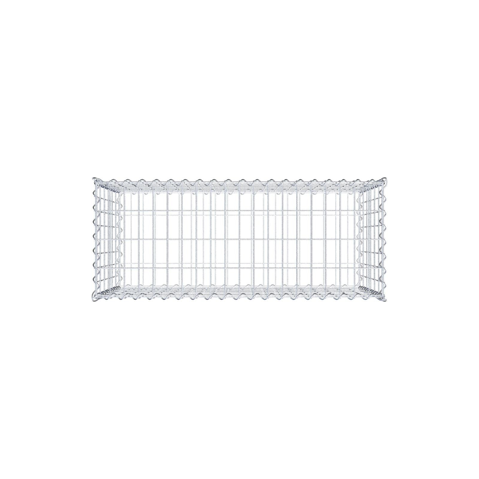 Gabion 100 cm x 60 cm x 40 cm (L x H x D), maskestørrelse 5 cm x 10 cm, spiral