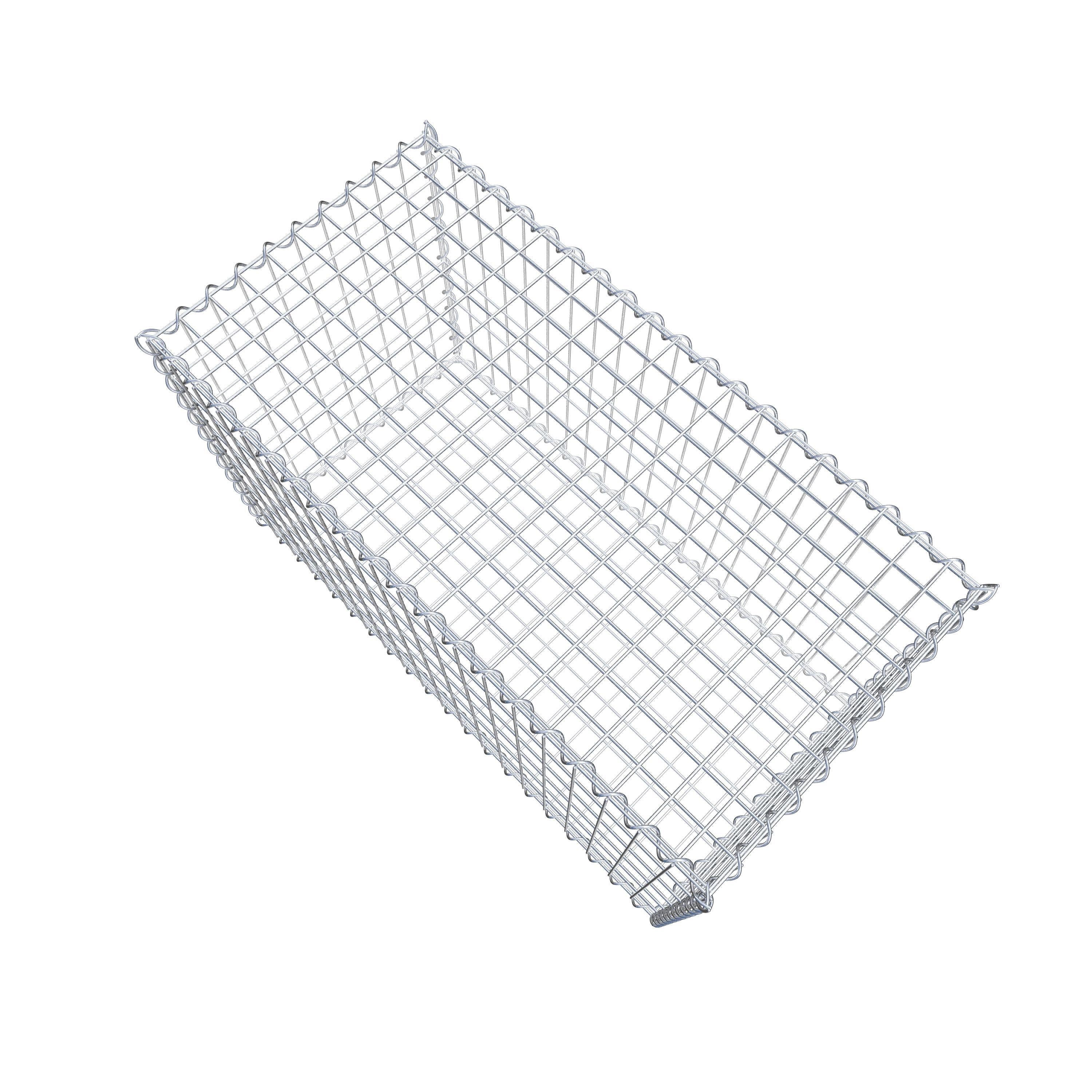 Gabion 100 cm x 60 cm x 50 cm (L x H x D), maskestørrelse 5 cm x 10 cm, spiral