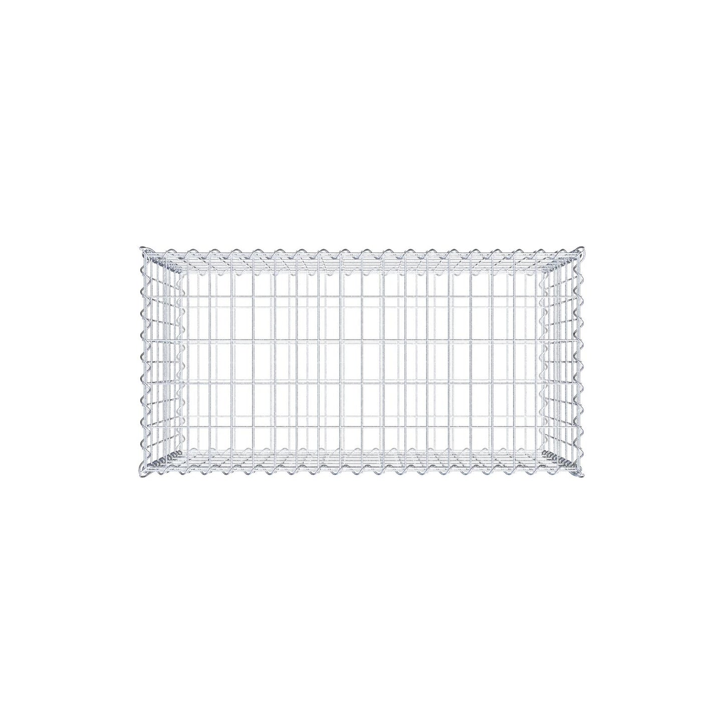 Gabião 100 cm x 60 cm x 50 cm (C x A x P), malhagem 5 cm x 10 cm, espiral