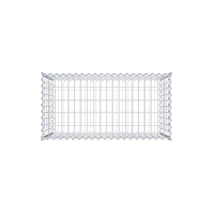 Gabião 100 cm x 60 cm x 50 cm (C x A x P), malhagem 5 cm x 10 cm, espiral