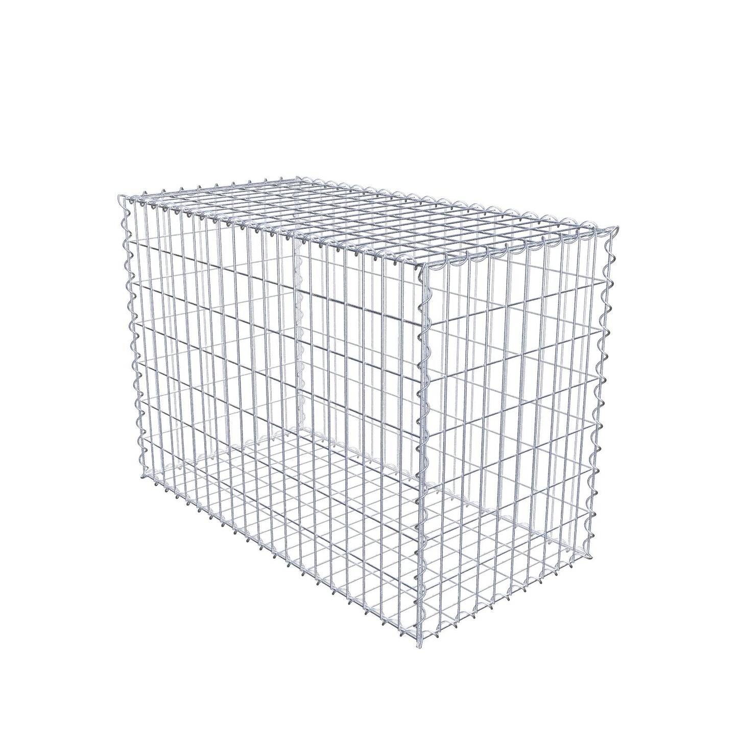 Gabion 100 cm x 70 cm x 50 cm (L x H x D), maskestørrelse 5 cm x 10 cm, spiral
