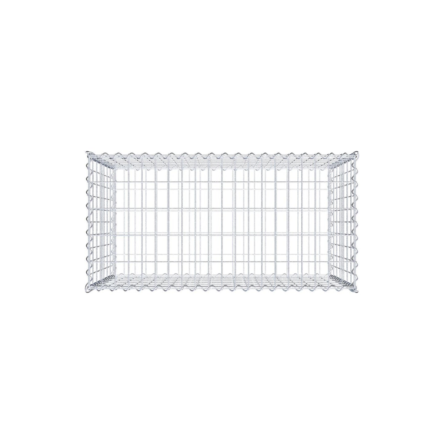 Gabion 100 cm x 70 cm x 50 cm (L x H x D), maskestørrelse 5 cm x 10 cm, spiral