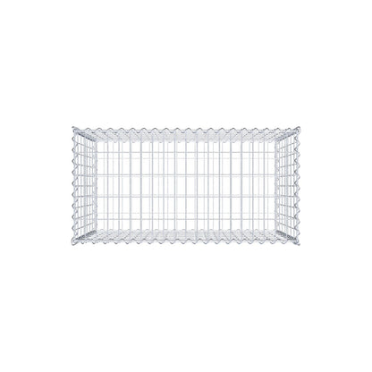 Gabion 100 cm x 70 cm x 50 cm (L x H x D), maskestørrelse 5 cm x 10 cm, spiral