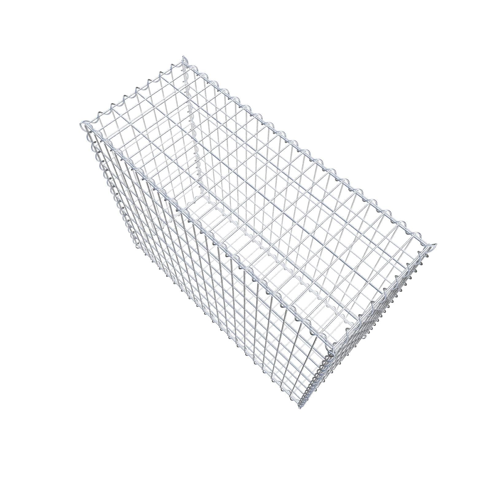 Gabião 100 cm x 80 cm x 40 cm (C x A x P), malhagem 5 cm x 10 cm, espiral