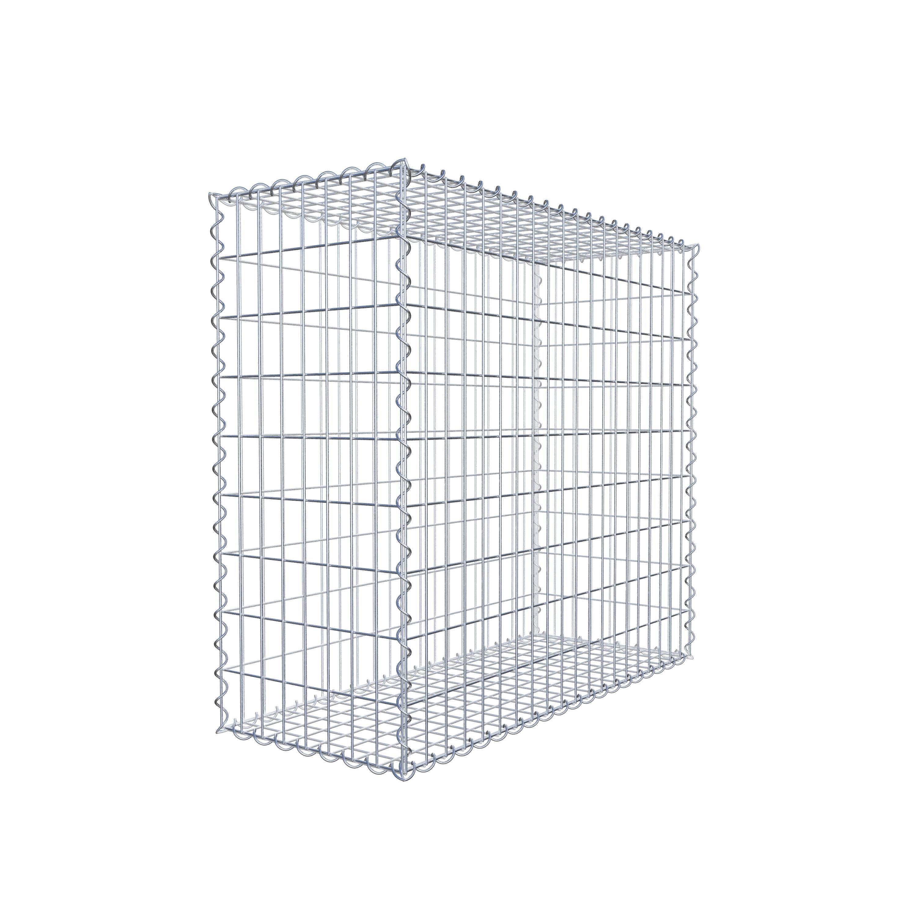 Gabion 100 cm x 90 cm x 40 cm (L x H x D), maskestørrelse 5 cm x 10 cm, spiral