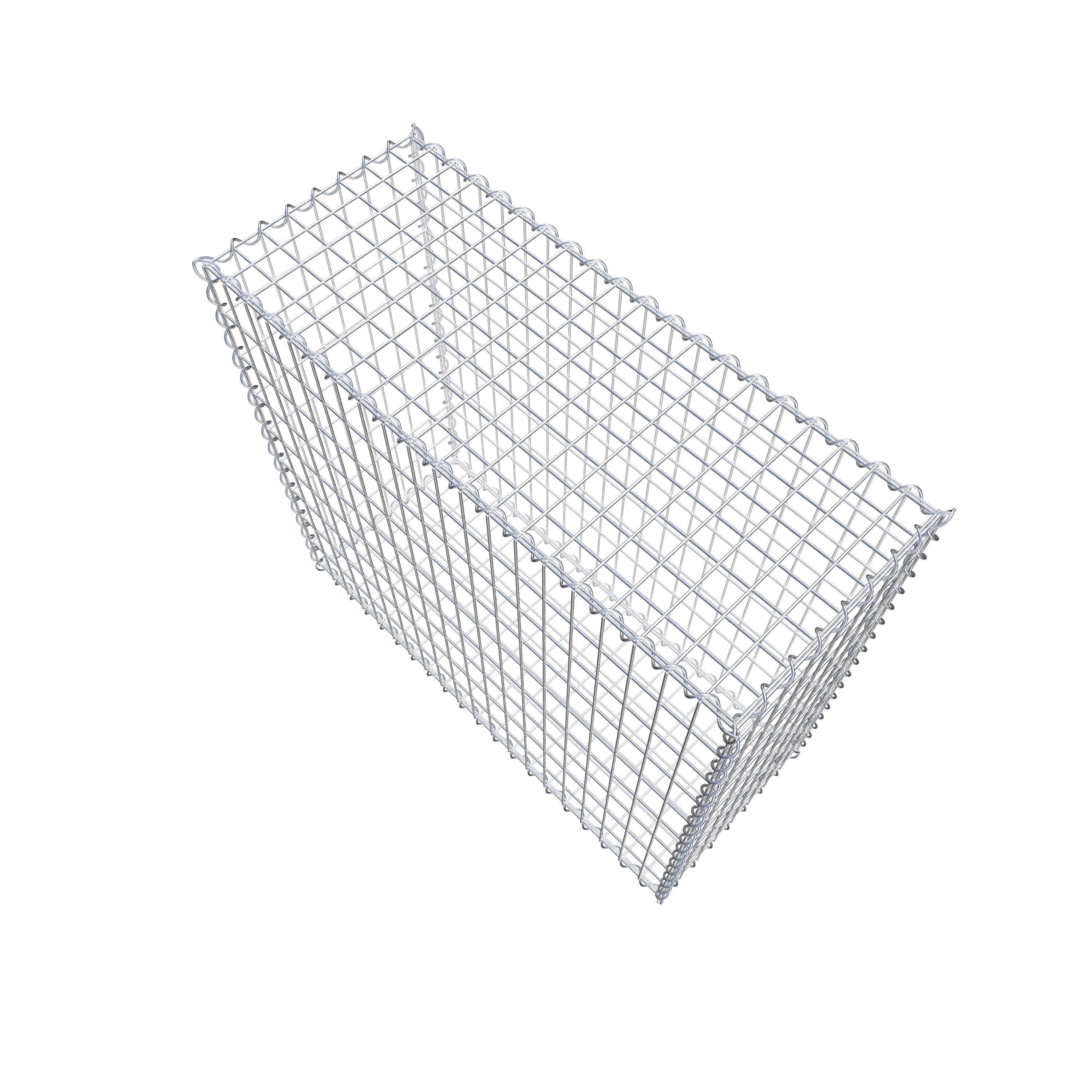 Gabion 100 cm x 90 cm x 40 cm (L x H x D), mesh size 5 cm x 10 cm, spiral