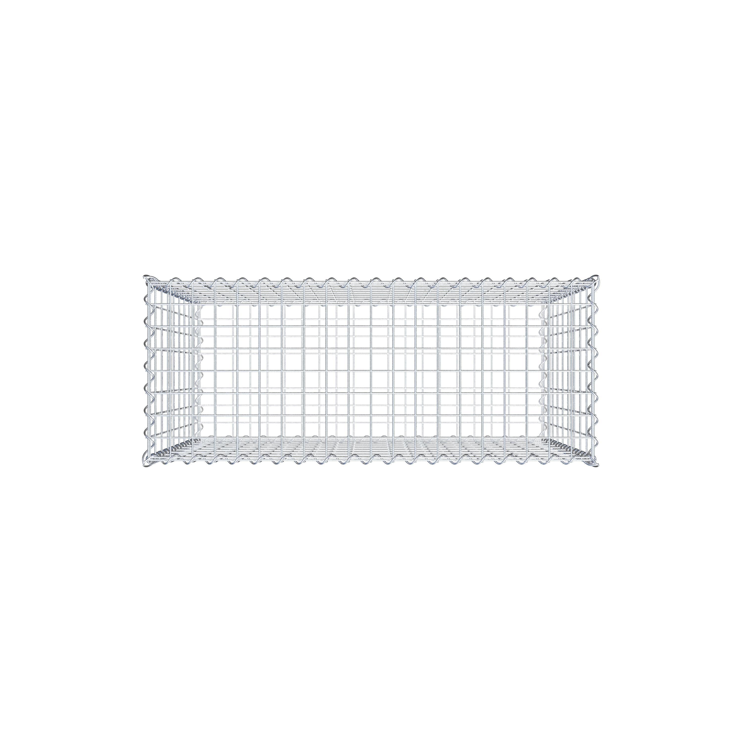 Gabion 100 cm x 90 cm x 40 cm (L x H x D), maskestørrelse 5 cm x 10 cm, spiral