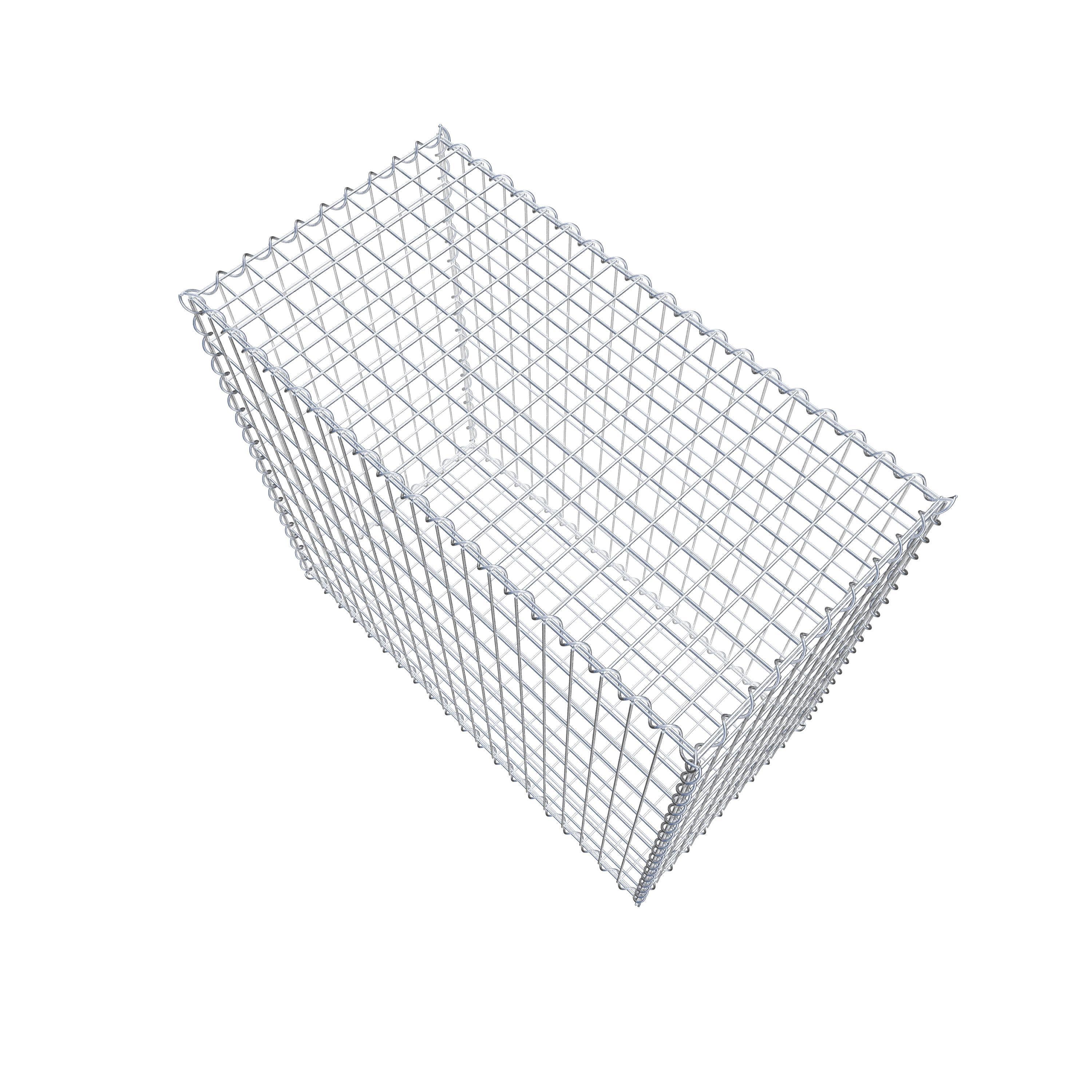 Gabion 100 cm x 90 cm x 50 cm (L x H x D), maskestørrelse 5 cm x 10 cm, spiral