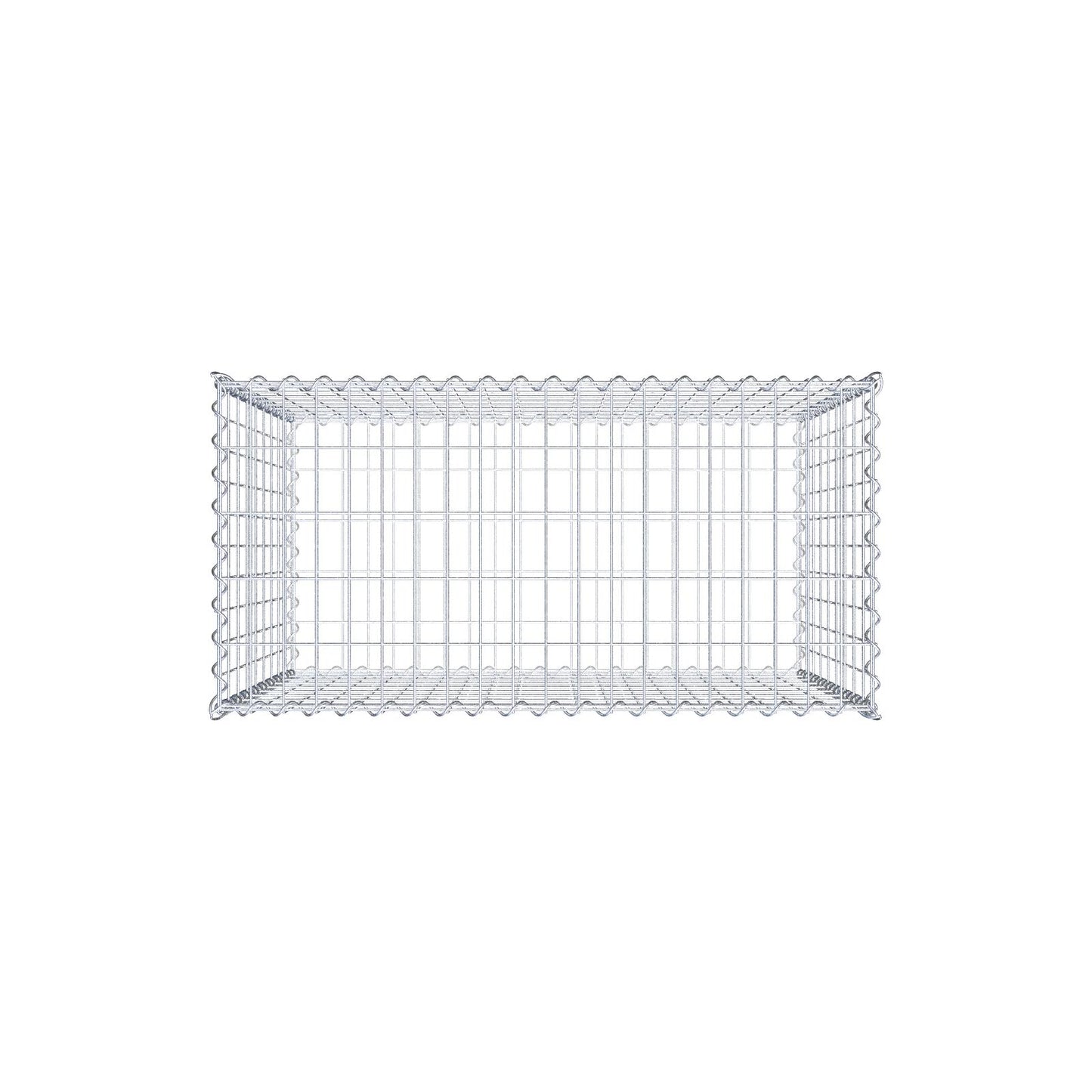 Schanskorf 100 cm x 90 cm x 50 cm (L x H x D), maaswijdte 5 cm x 10 cm, spiraalvormig