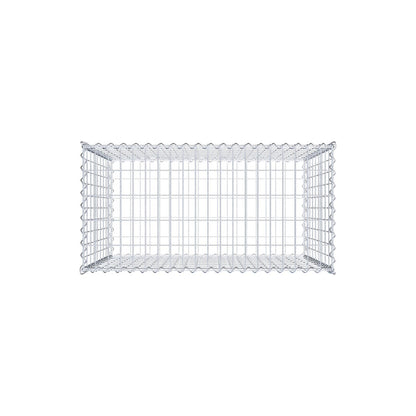Schanskorf 100 cm x 90 cm x 50 cm (L x H x D), maaswijdte 5 cm x 10 cm, spiraalvormig
