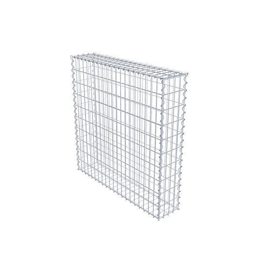 Gabion 100 cm x 100 cm x 20 cm (L x H x P), mailles 5 cm x 10 cm, spirale