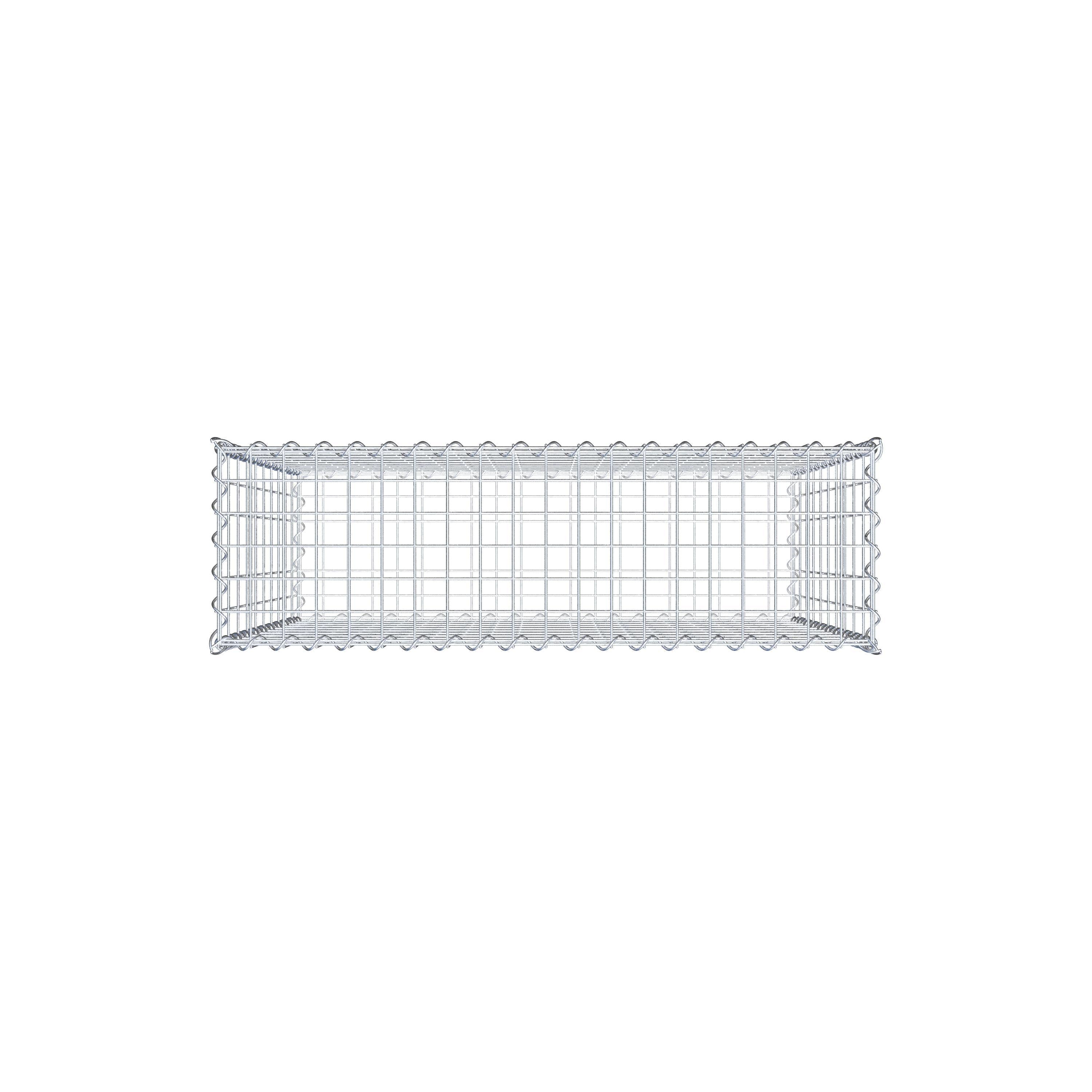 Gabion 100 cm x 100 cm x 30 cm (L x H x D), mesh size 5 cm x 10 cm, spiral