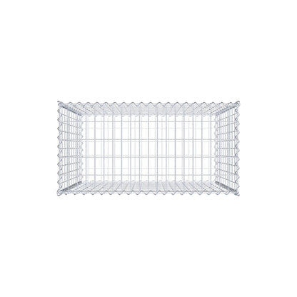 Gabione 100 cm x 100 cm x 50 cm (L x H x T), Maschenweite 5 cm x 10 cm, Spirale