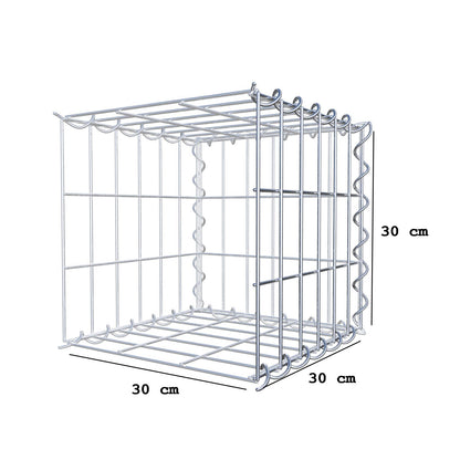 Anbaugabione Typ 2 30 cm x 30 cm x 30 cm (L x H x T), Maschenweite 5 cm x 10 cm, Spirale