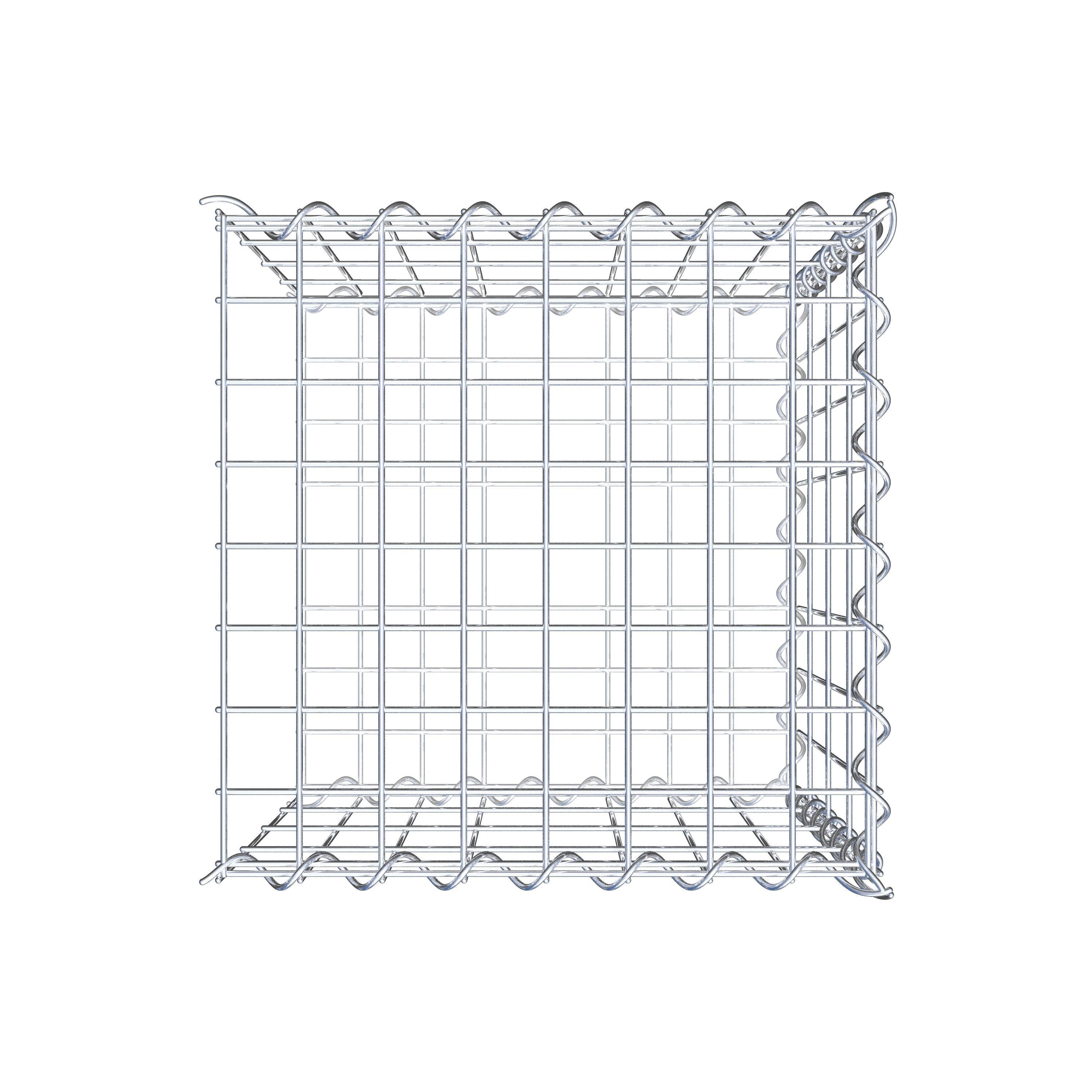 Opvokset gabion type 2 40 cm x 40 cm x 40 cm (L x H x D), maskestørrelse 5 cm x 10 cm, spiral