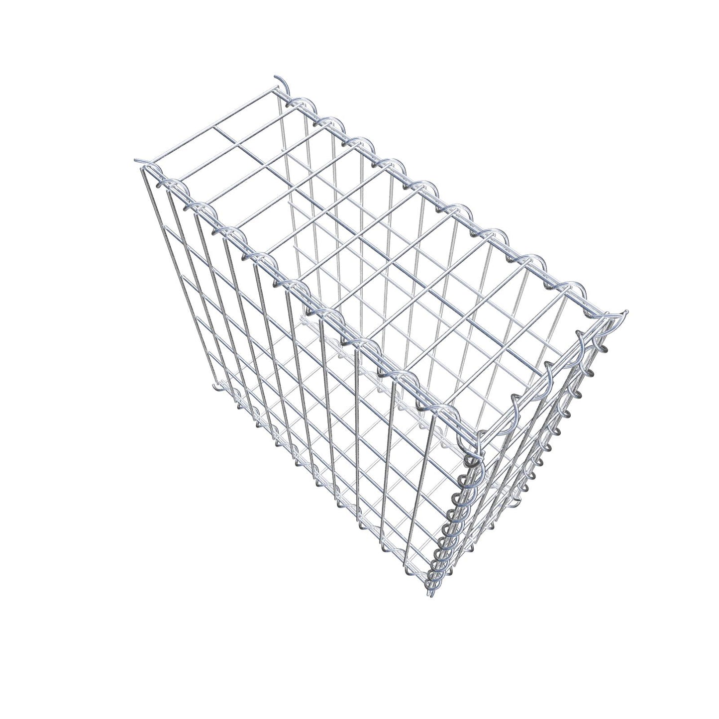 Anbaugabione Typ 2 50 cm x 50 cm x 20 cm (L x H x T), Maschenweite 5 cm x 10 cm, Spirale