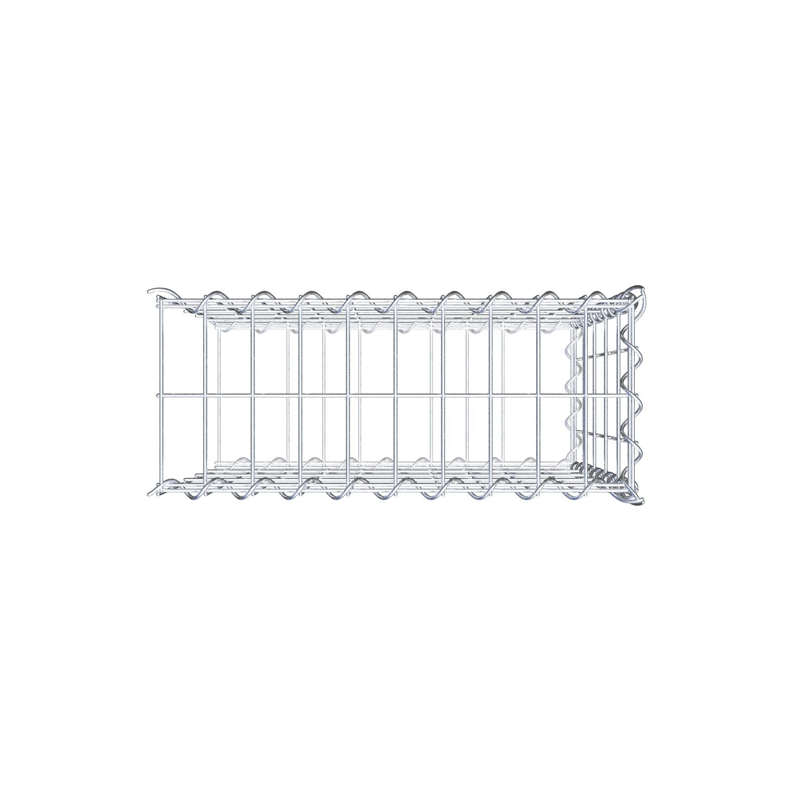 Påväxt gabion typ 2 50 cm x 50 cm x 20 cm (L x H x D), maskstorlek 5 cm x 10 cm, spiral