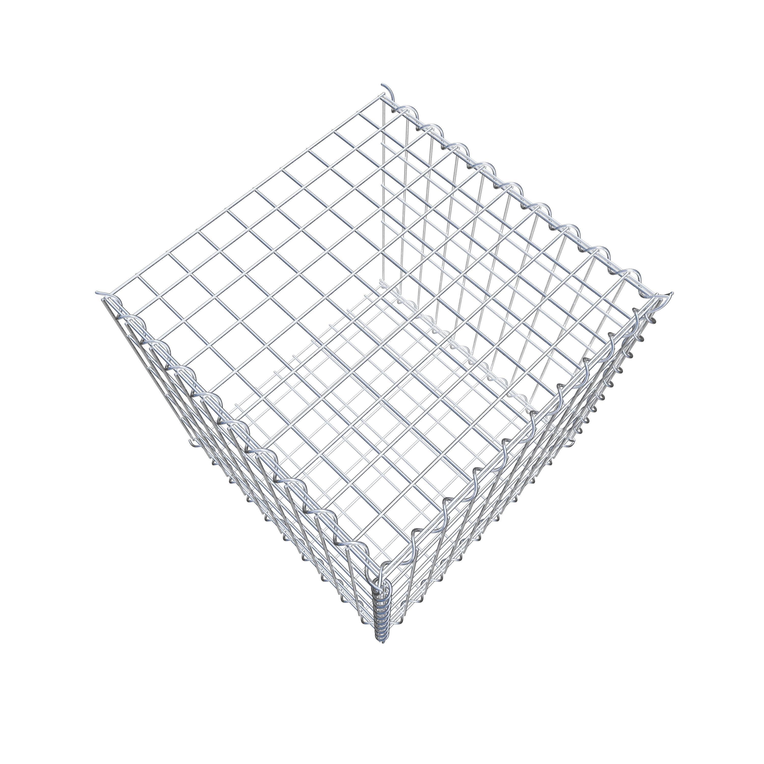 Gabião tipo 2 50 cm x 50 cm x 50 cm (C x A x P), malhagem 5 cm x 10 cm, espiral