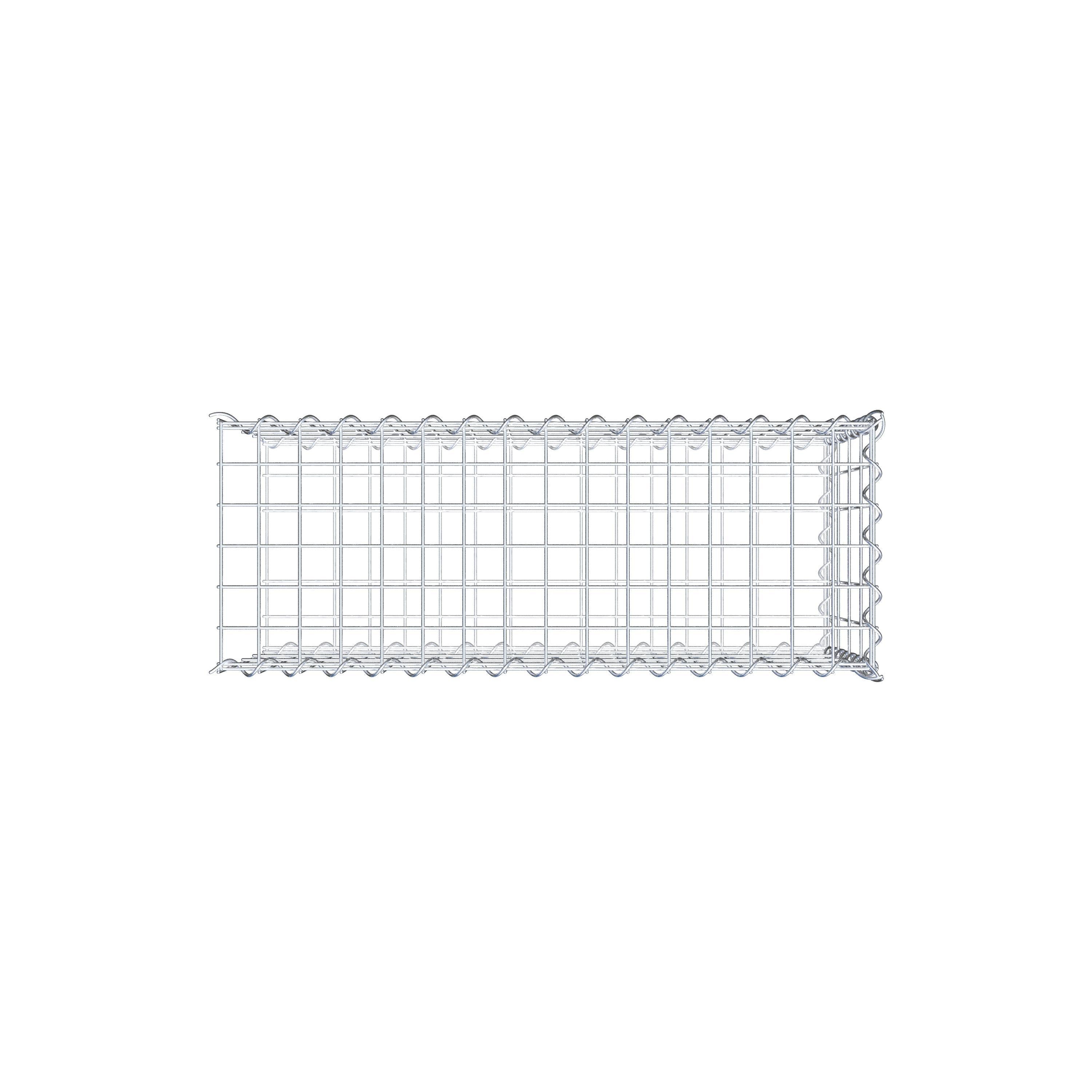 Opvokset gabion type 2 80 cm x 40 cm x 30 cm (L x H x D), maskestørrelse 5 cm x 10 cm, spiral