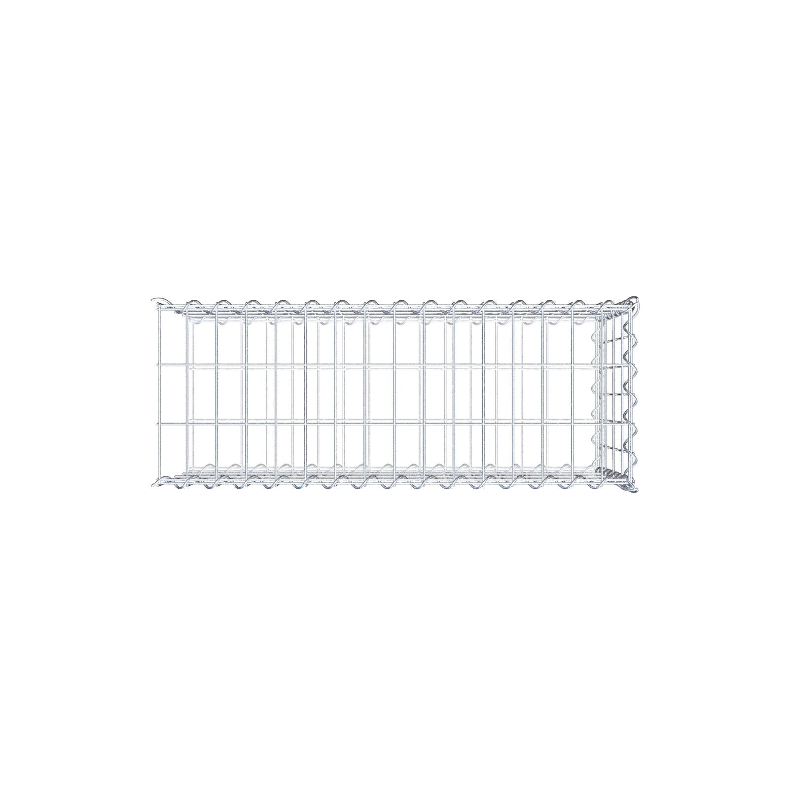 Gabbione aggiuntivo tipo 2 80 cm x 40 cm x 30 cm (L x A x P), maglia 5 cm x 10 cm, spirale