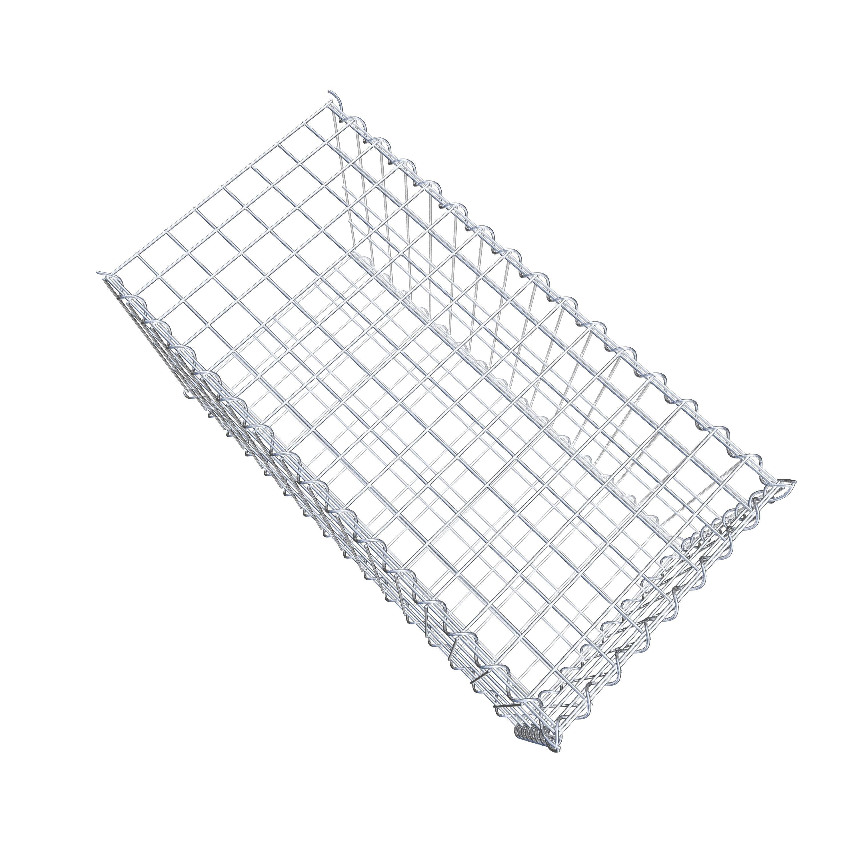 Monteret gabion type 2 80 cm x 40 cm x 40 cm (L x H x D), maskestørrelse 5 cm x 10 cm, spiral