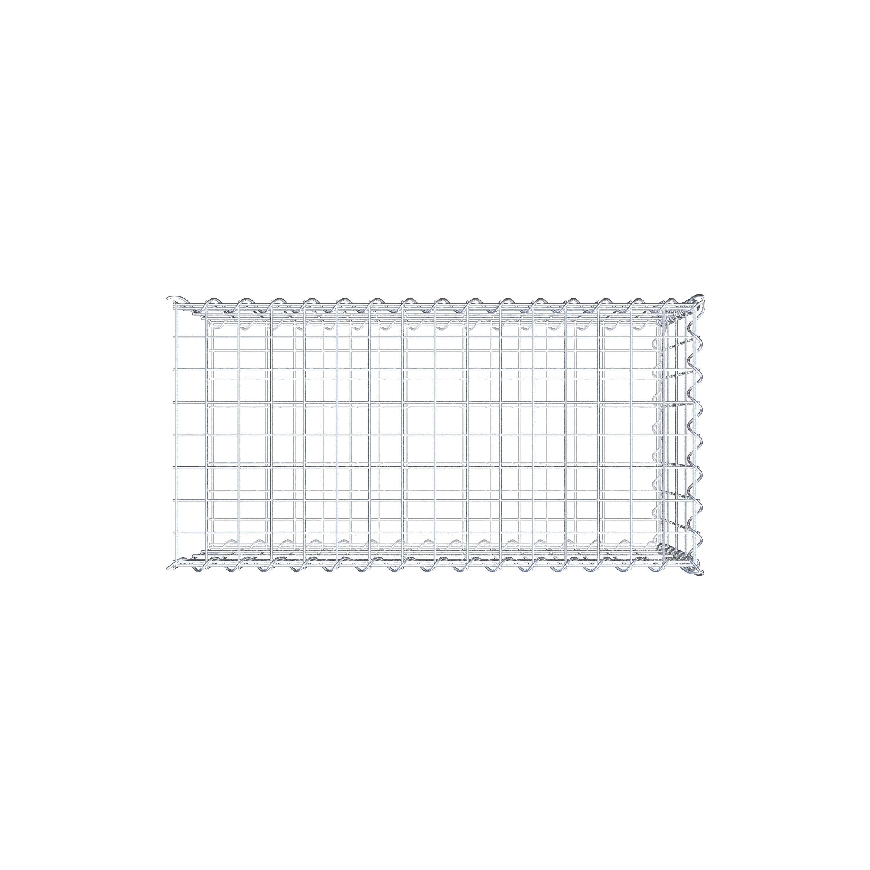 Monteret gabion type 2 80 cm x 40 cm x 40 cm (L x H x D), maskestørrelse 5 cm x 10 cm, spiral