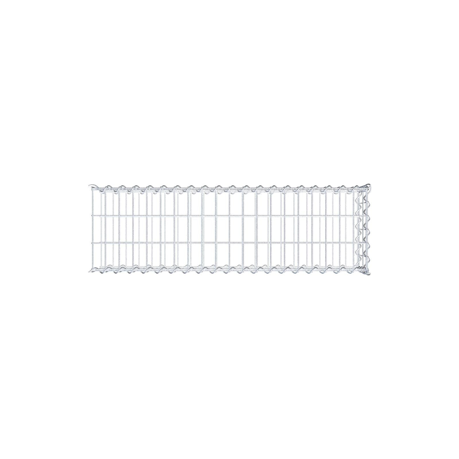 Anbaugabione Typ 2 100 cm x 20 cm x 30 cm (L x H x T), Maschenweite 5 cm x 10 cm, Spirale
