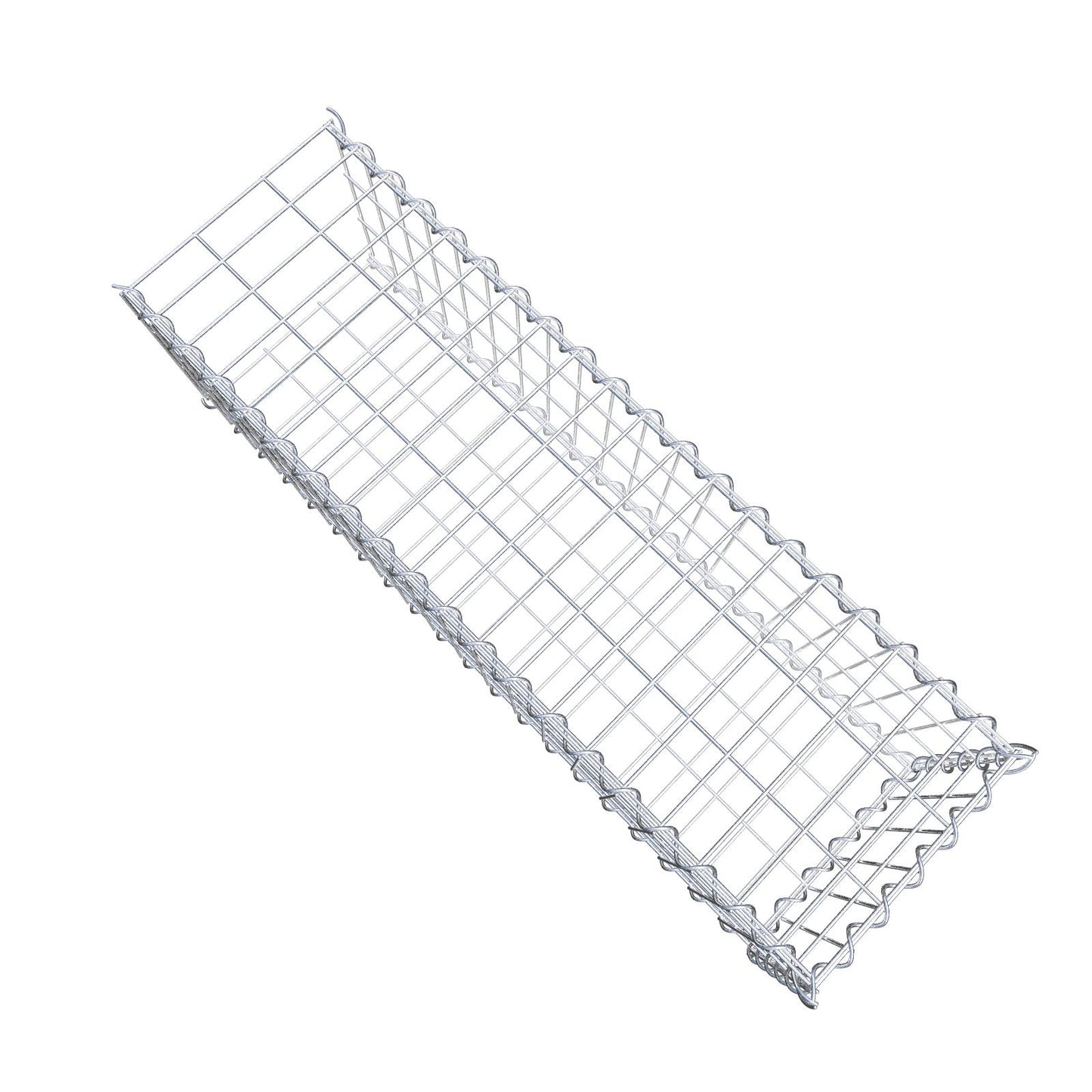 Gabion rapporté type 2 100 cm x 30 cm x 30 cm (L x H x P), mailles 5 cm x 10 cm, spirale